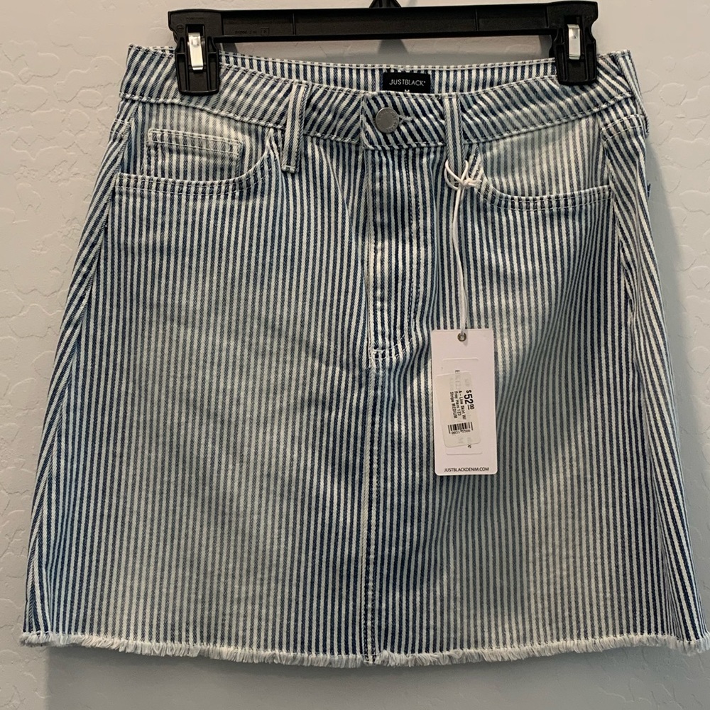 NWT striped denim skirt